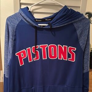 Fanatics Blue Pistons Pullover Hoodie